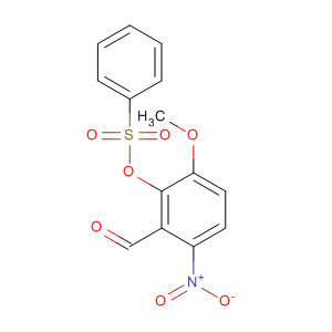 Structure of Benzaldehyde, 3-methoxy-6-nitro-2-[(phenylsulfonyl)oxy]-