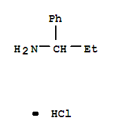 Structure of 1-Phenylpropan-1-amine hydrochloride (1:1)
