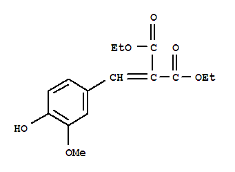 Structure of diethyl (4-hydroxy-3-methoxybenzylidene)propanedioate