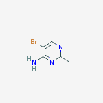 4-Pyrimidinamine, 5-bromo-2-methyl-结构式