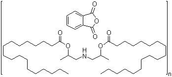 Structure of 1,3-Isobenzofurandione polymer with 1,1-iminobis[2-propanol] octadecanoate