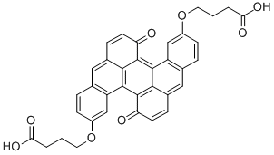 Structure of 4,4'-[(8,16-dioxo-8,16-dihydrodibenzo[a,j]perylene-2,10-diyl)bis(oxy)]dibutanoic acid