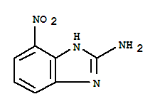 Structure of 1H-BENZO[D]IMIDAZOL-2-AMINE,4-NITRO-