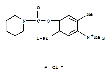 (5-(piperidinocarbonyloxy)carvacryl)trimethyl-ammoniuchloride结构式