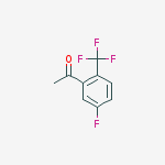 Chemical structure of 1-[5-fluoro-2-(trifluoromethyl)phenyl]ethanone