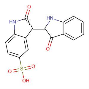 Structure of 1H-Indole-5-sulfonic acid,3-(1,3-dihydro-3-oxo-2H-indol-2-ylidene)-2,3-dihydro-2-oxo-