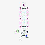 4-chloro-5-methyl-3-(1,1,2,2,3,3,4,4,5,5,6,6,6-tridecafluorohexyl)-1h-pyrazole结构式