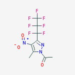 Structure of 1-Acetyl-3(5)-(heptafluoro-1-propyl)-5(3)-methyl-4-(nitro)pyrazole