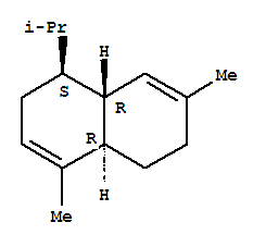 (1S,4aβ,8aα)-1α-Isopropyl-1,2,4a,5,6,8a-hexahydro-4,7-dimethylnaphthalene结构式