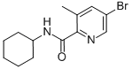 5-BROMO-3-METHYL-N-CYCLOHEXYLPYRIDINE-2-CARBOXAMIDE结构式