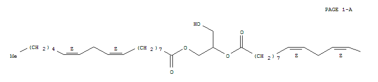 Structure of 1-(hydroxymethyl)ethane-1,2-diyl bis[(9Z,12Z)-octadeca-9,12-dienoate]