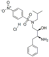N-[(2R,3S)-3-氨基-2-羟基-4-苯基丁基]-N-(2-甲基丙基)-4-硝基苯磺酰胺单盐酸盐结构式