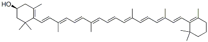 Structure of (1S)-3,5,5-trimethyl-4-[(1E,3E,5E,7E,9E,11E,13E,15E,17E)-3,7,12,16-tetramethyl-18-(2,6,6-trimethyl-1-cyclohexenyl)octadeca-1,3,5,7,9,11,13,15,17-nonaenyl]cyclohex-3-en-1-ol