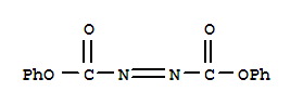 Structure of 1,2-Diazenedicarboxylic acid, 1,2-diphenyl ester