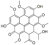 Structure of 1-Acetyl-1,2-dihydro-5,10-dihydroxy-2-(1-hydroxyethyl)-3,7,8,12-tetramethoxybenzo[ghi]perylene-4,11-dione