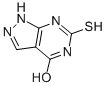 Structure of 4-HYDROXY-6-MERCAPTOPYRAZOLO[3,4-D]PYRIMIDINE