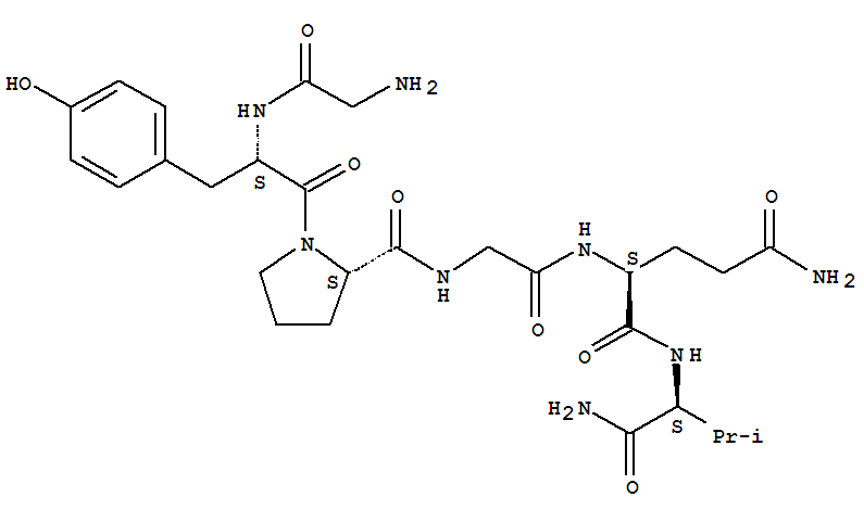 Structure of H-GLY-TYR-PRO-GLY-GLN-VAL-NH2 TRIFLUOROACETATE
