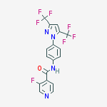 Structure of N-[4-[3,5-Bis(trifluoromethyl)-1H-pyrazol-1-yl]phenyl]-3-fluoropyridine-4-carboxamide