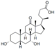 3alpha,7alpha-dihydroxy-12-oxo-5beta-cholan-24-oic acid结构式