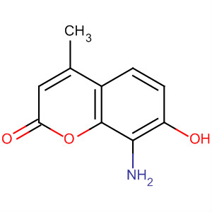 Structure of 2H-1-Benzopyran-2-one, 8-amino-7-hydroxy-4-methyl-