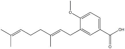 Structure of 3-Geranyl-4-methoxybenzoic acid