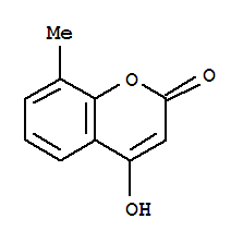 Structure of 2H-1-Benzopyran-2-one,4-hydroxy-8-methyl-
