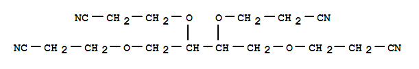 Structure of 3,3',3'',3'''-[butane-1,2,3,4-tetrayltetrakis(oxy)]tetrapropanenitrile