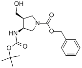 (3S,4S)-1-N-CBZ-3-(N-BOC-AMINO)-4-HYDROXYMETHYLPYRROLIDINE结构式