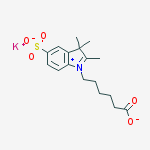 Structure of 1-CARBOXYPENTYL-2,3,3-TRIMETHYLINDOLENIUM-5-SULFATE, POTASSIUM SALT