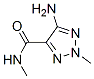 Structure of 2H-1,2,3-Triazole-4-carboxamide,  5-amino-N,2-dimethyl-