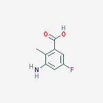Structure of 3-amino-5-fluoro-2-methyl-benzoic acid