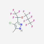 Structure of 4-Chloro-3-[tetrafluoro-1-(heptafluoro-1-propoxy)ethyl]-5-(methyl)pyrazole