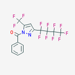 Structure of [3-(1,1,2,2,3,3,4,4,4-nonafluorobutyl)-5-(trifluoromethyl)pyrazol-1-yl]-phenylmethanone