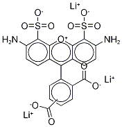 Structure of 3,6-DiaMino-9-[2,4(or 2,5)-dicarboxyphenyl]-4,5-disulfoxanthyliuM Inner Salt LithiuM Salt