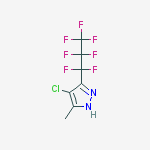 4-Chloro-3-(heptafluoro-1-propyl)-5-(methyl)pyrazole结构式