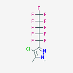 4-chloro-5-methyl-3-(1,1,2,2,3,3,4,4,5,5,5-undecafluoropentyl)-1h-pyrazole结构式