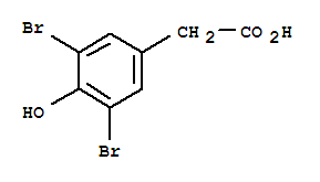 Structure of (3,5-dibromo-4-hydroxyphenyl)acetic acid