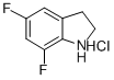 1H-INDOLE,5,7-DIFLUORO-2,3-DIHYDRO-结构式