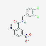 2-amino-n-[(3,4-dichlorophenyl)methyl]-5-nitrobenzamide结构式