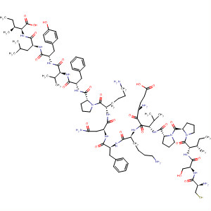 L-Isoleucine,L-cysteinyl-L-seryl-L-isoleucyl-L-prolyl-L-prolyl-L-a-glutamyl-L-valyl-L-lysyl-L-phenylalanyl-L-asparaginyl-L-lysyl-L-prolyl-L-phenylalanyl-L-valyl-L-tyrosyl-L-leucyl-结构式
