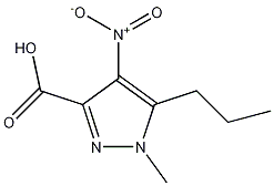 Structure of 1H-Pyrazole-3-carboxylic acid, 1-methyl-4-nitro-5-propyl-