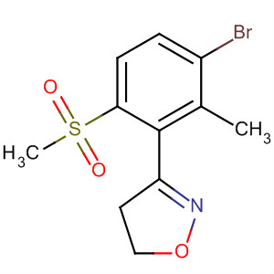 3-[3-溴-2-甲基-6-(甲基磺酰基)苯基]-4,5-二氢化异噁唑结构式