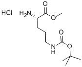 (2S)-2-氨基-5-[(叔丁氧羰基)氨基]戊酸甲酯盐酸盐结构式