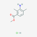 Structure of methyl 3-amino-2,4-dimethylbenzoate,hydrochloride