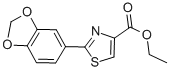 2-BENZO[1,3]DIOXOL-5-YL-THIAZOLE-4-CARBOXYLIC ACID ETHYL ESTER结构式