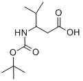 3-(BOC-氨基)-4-甲基戊酸结构式