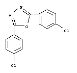 2,5-bis(4-chlorophenyl)-1,3,4-oxadiazole结构式