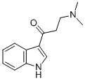 3-dimethylamino-1-(1H-indol-3-yl)propan-1-one结构式