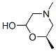 Structure of 2-Morpholinol,4,6-dimethyl-, (6R)-