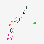 Structure of N-[4-[2-(Propylamino)ethyl)phenyl]-4-(trifluoromethoxy)-benzenesulfonamidehydrochloride